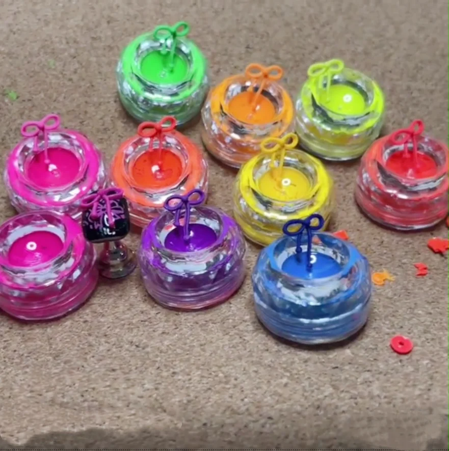 12colors/set Neon Pigment Nail Powder Thermochromic Nail Glitter Gradient Glitter Iridescent Acrylic Powder Nail Art Decoration