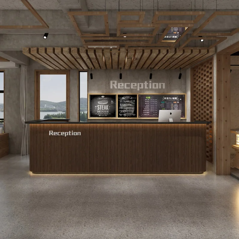 

Угловые стойки регистрации ресторана Ретро Промышленные стойки регистрации Компания Красота Одежда Офисная мебель Военное ДелоZY40JDT