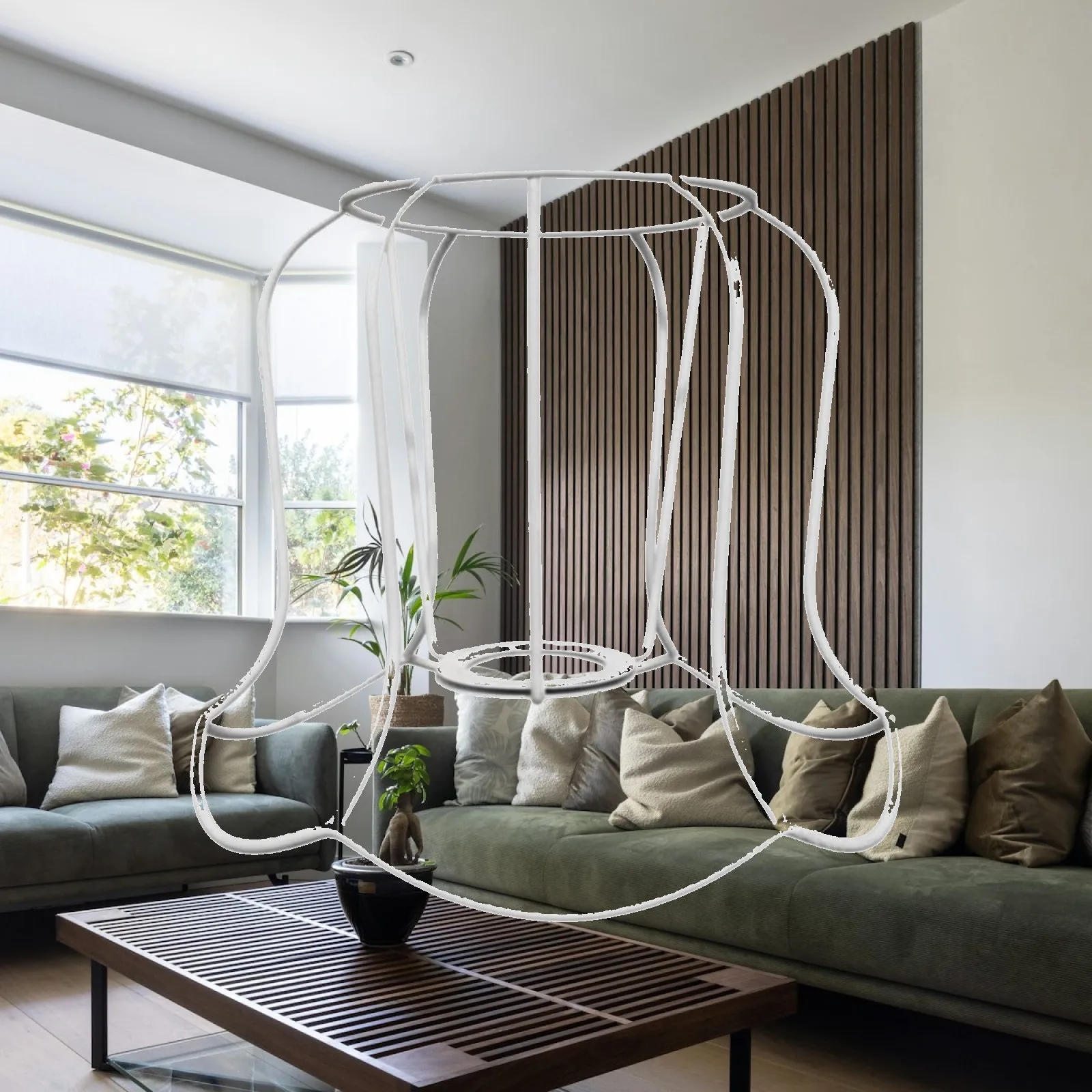 Fabric Lamp Shade Artistic Wire Lampshade Frame Macrame Lamp Shade Kit for Ceiling Lamp and Table Lamp DIY