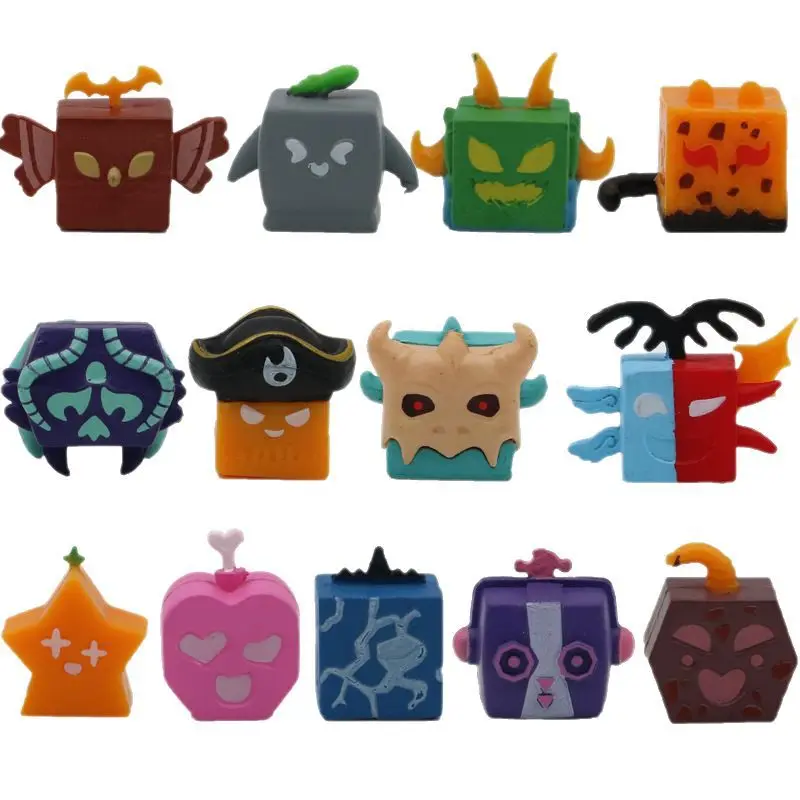 13Pcs Roblox Blox Devil Fruit Action Figure Spirit Dragon Control Bloxfruit Cartoon Adventure Toy Gift