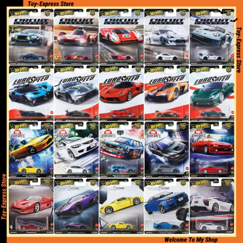 

Hot Wheels Premium 2025 Car Culture Детские игрушки Hotwheels 1:64 Модель автомобиля для мальчиков Детские игрушки Ford Mustang Ferrari Porsche Subaru