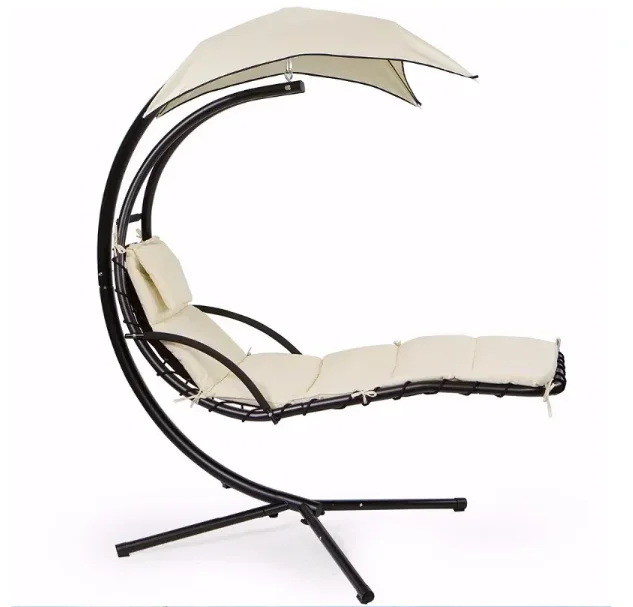 

Garden Balcony Metal Hanging Canopy Bed Outdoor Swing Chair Garden Patio Swing Chaise Lounge Chair