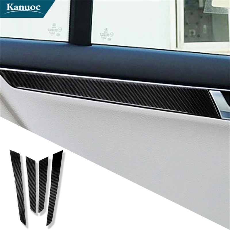

For Mercedes Benz W204 W205 W211 W203 C E GLA GLC 2007-2014 Car Interior Styling Accessories Carbon Fiber Door Panel Stickers
