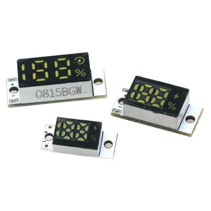 Mini Battery Level Indicator Module With Smart Button For 1-4S Lithium Battery Accurate Percentage Display Low Power Consumptio