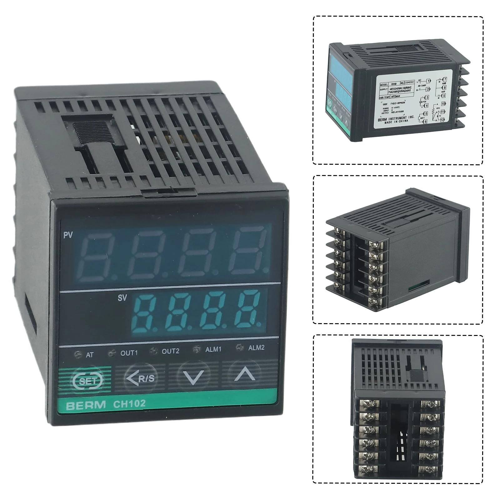 CH102 Intelligent PID Temperature Controller Dual Output Relay Two Alarms K-Type Input LCD Display Temperature Control Module