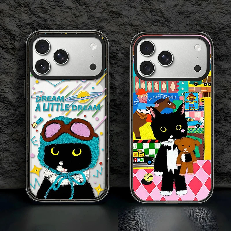 

A030768 Impact Black Border Case Cover for IPhone 13 14 15 16 17 Pro Max Protective Case, Fits 17 ProMax