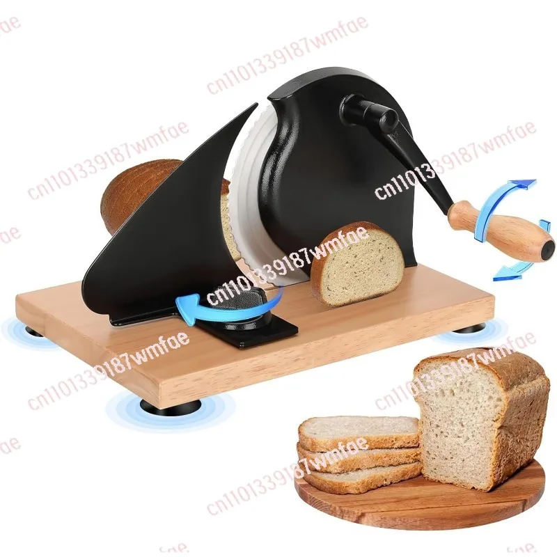 

Hand crank household bread slicer