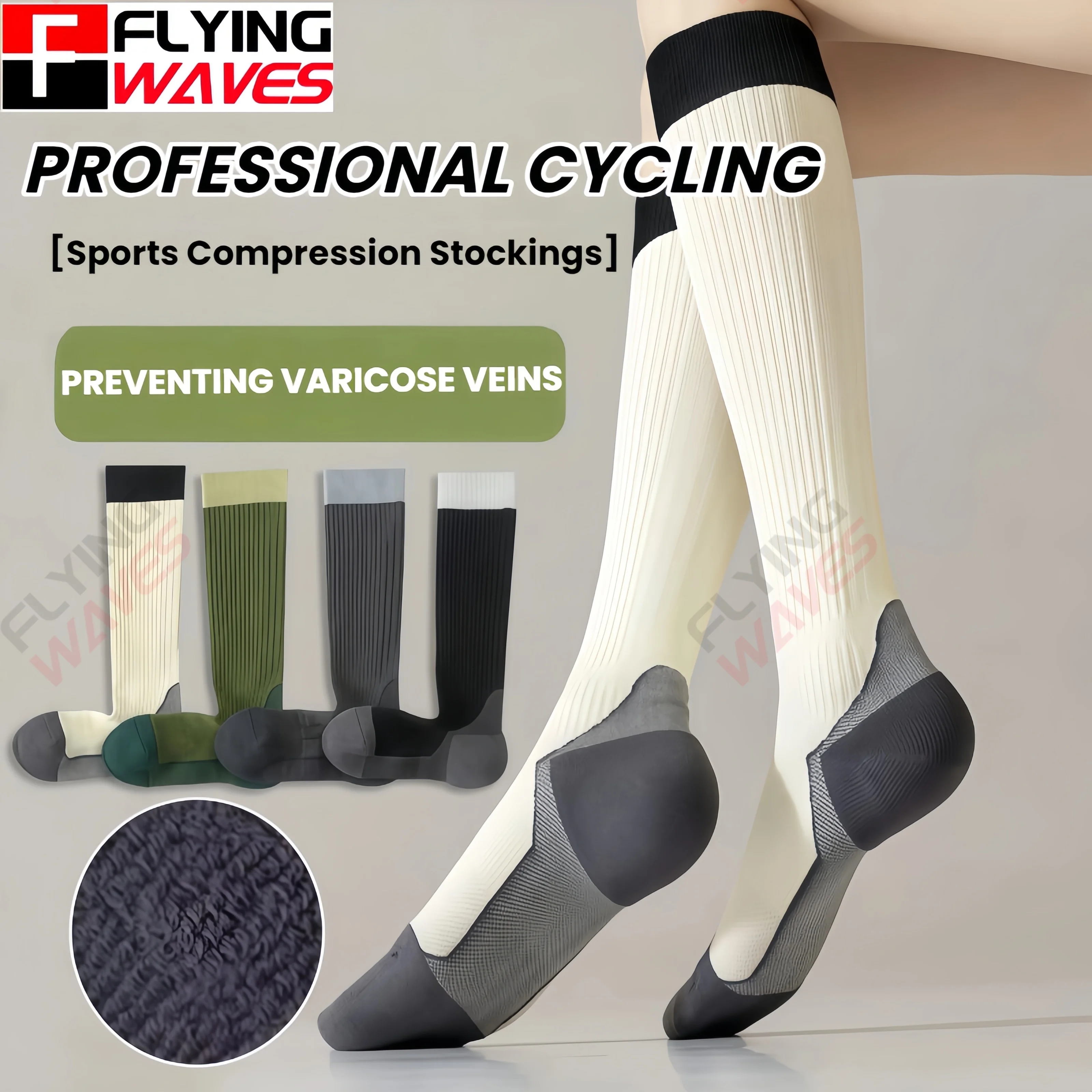 

2 пары профессиональных женских компрессионных спортивных носков, эластичные носки для поддержки мышц, амортизирующие носки для йоги, велоспорта, бега