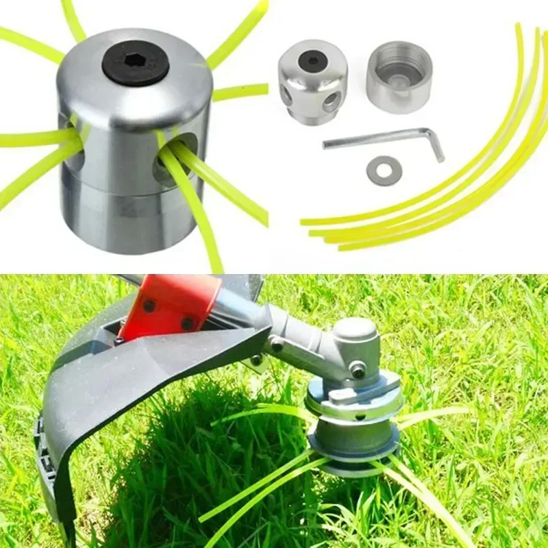 

Universal Accessories Mower For Trimmer Brush Lines Head Head 4 Line Grass Head Grass Lawn Cutter Aluminum Cutting With Trimmer