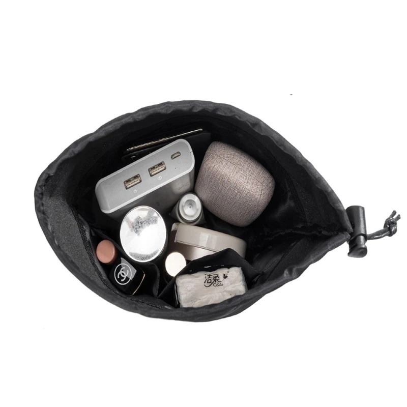 EverToner Purse Organizer Insert  For GG Marmont Bucket Nylon Inner Liner Bag Makeup Storage Multi-funcational Drawstring Bag - view 3