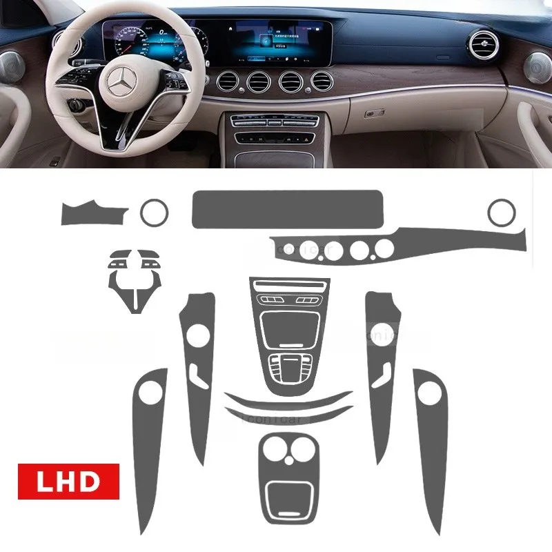 For Merceds Benz E CLASS W213 2021-2023 Gearbox Panel Navigation Automotive Interior Screen Protective Film TPU Anti-Scratch