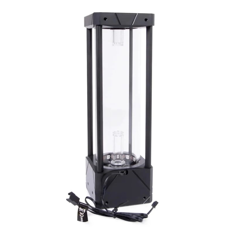 Alphacool 250MM,Aurora Glass Reservoir Compatible D5/VPP Pumps(Not Inlcuded) Top Expansion Water Cooling Tank,G1/4",With Bracket