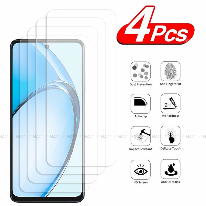 2/4PCS Screen Protector For OPPO A60 Tempered Glass OPPO A60 4G Full Glue Cover Protective Screen Glass Phone Film For OPPO A60