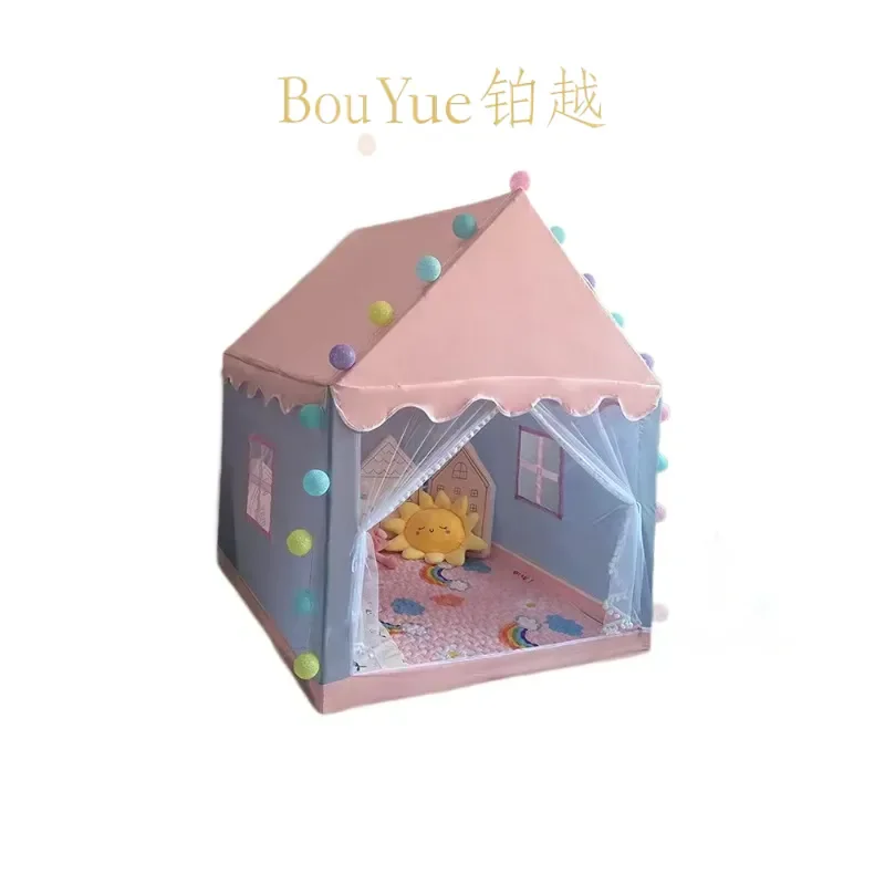 Kids Princess Castle Tent Indoor Playhouse for Girls Children Bedroom Toy House Baby Play Tent Gift