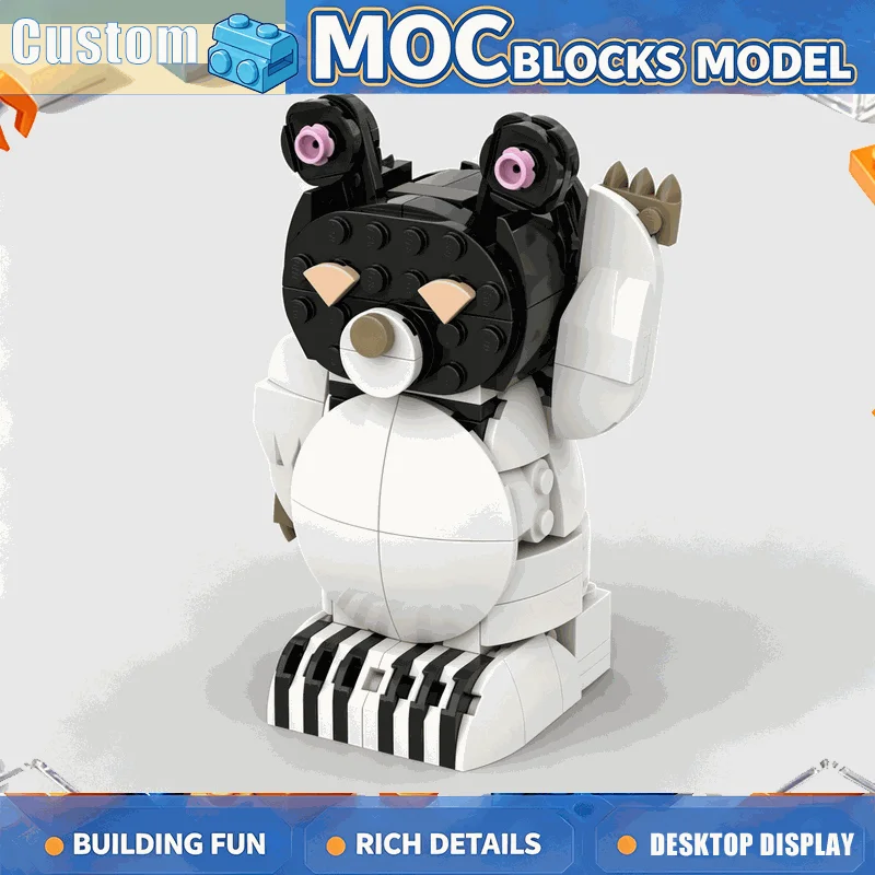 NEW 227PCS Beckoning Cat Building Blocks Lucky Fortune Model DIY Assembly Creative Educational Toy Home Decor Collection Gifts