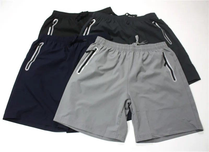 

Мужские повседневные спортивные шорты Tech Qui Dry с дышащей тканью и клееной молнией, летние, для бега и фитнеса, укороченные (до колена)