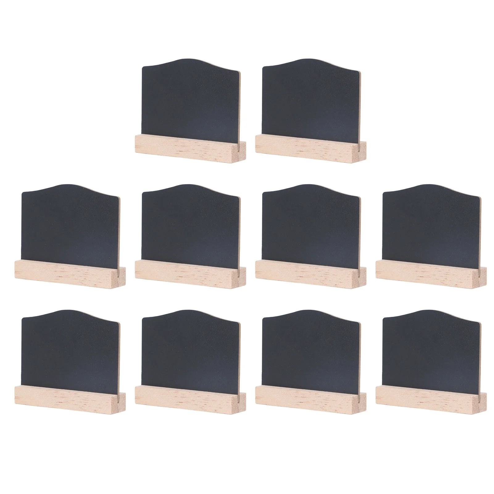10Sets Mini Tabletop Chalkboard Signs Double Sided Multifunctional Small Buffet Chalkboards Signs with Wooden Base for Bar