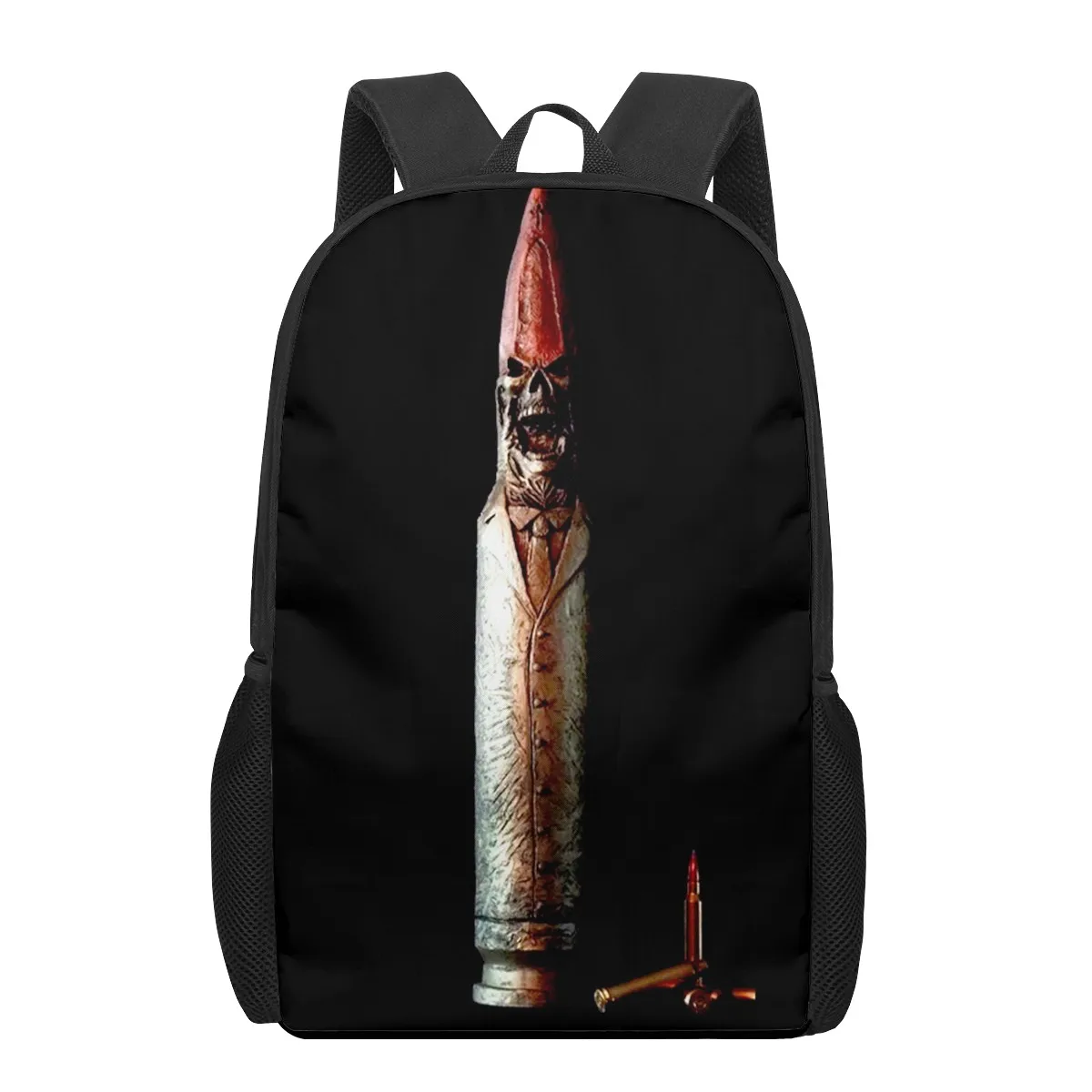 Sac à dos d'école imprimé fusil de poing pour garçons et filles, sac de livre pour adolescents, sacs initiés décontractés, sac de voyage, AK47, 16 pouces