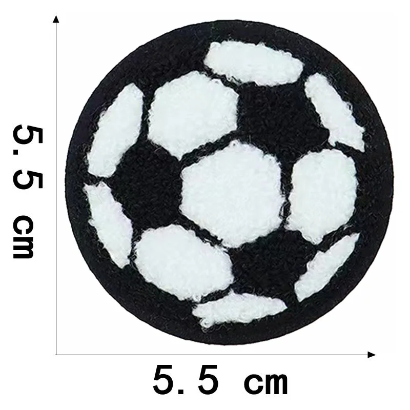 10 pcs Sport Patches Soccer  Iron On Chenille Embroidered Patch Basketball Football Patch for jackets