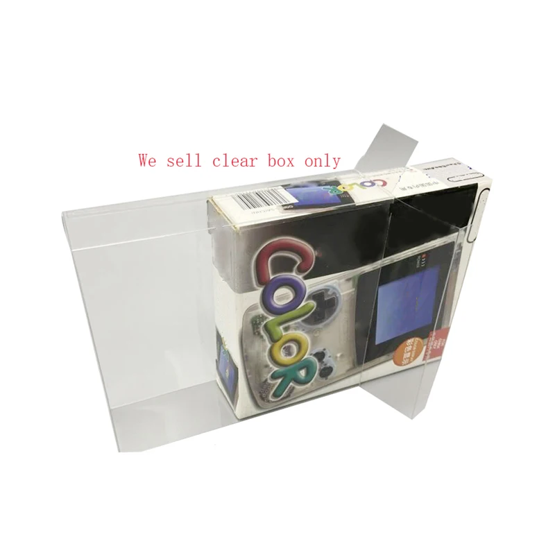 Clear transparent PET box cover For GBC for game boy color game console storage protection collection box