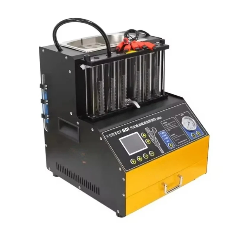 Gold seller CT500 GDI Ultrasonic Nozzle Cleaner LCD Display Fuel Injector Cleaning Machine 6 Cylinders Fuel Injector Clea