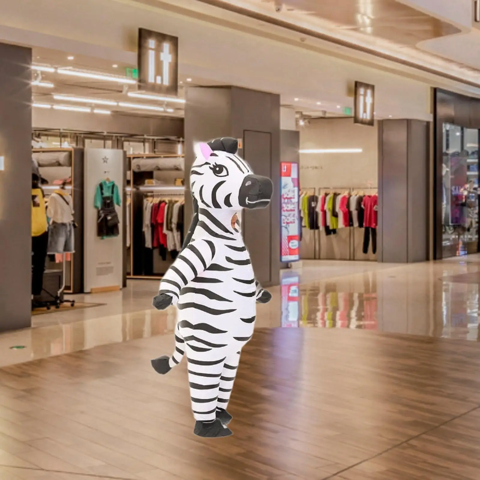 Nadmuchiwany kostium zebry, przebranie, kostium na całe ciało, do odgrywania ról, nadmuchiwany