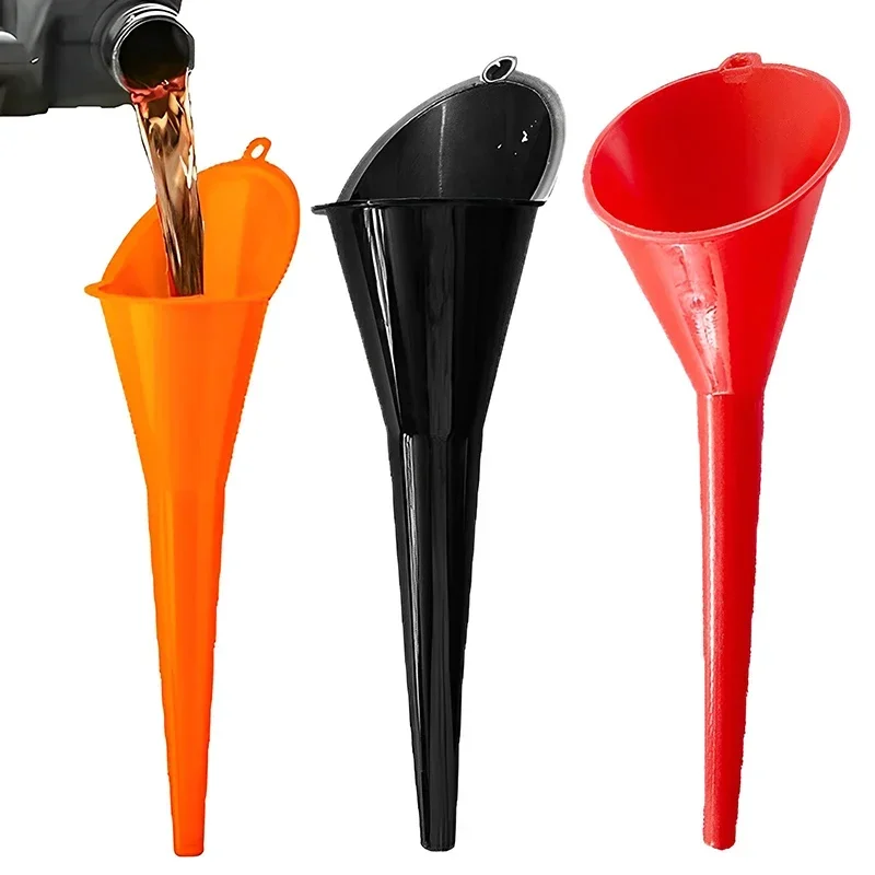 

Car Long Stem Funnel Gasoline Oil Fuel Filling Tools Anti-splash Plastic Oil Funnel Motorcycle Refueling Tools Auto Accessories