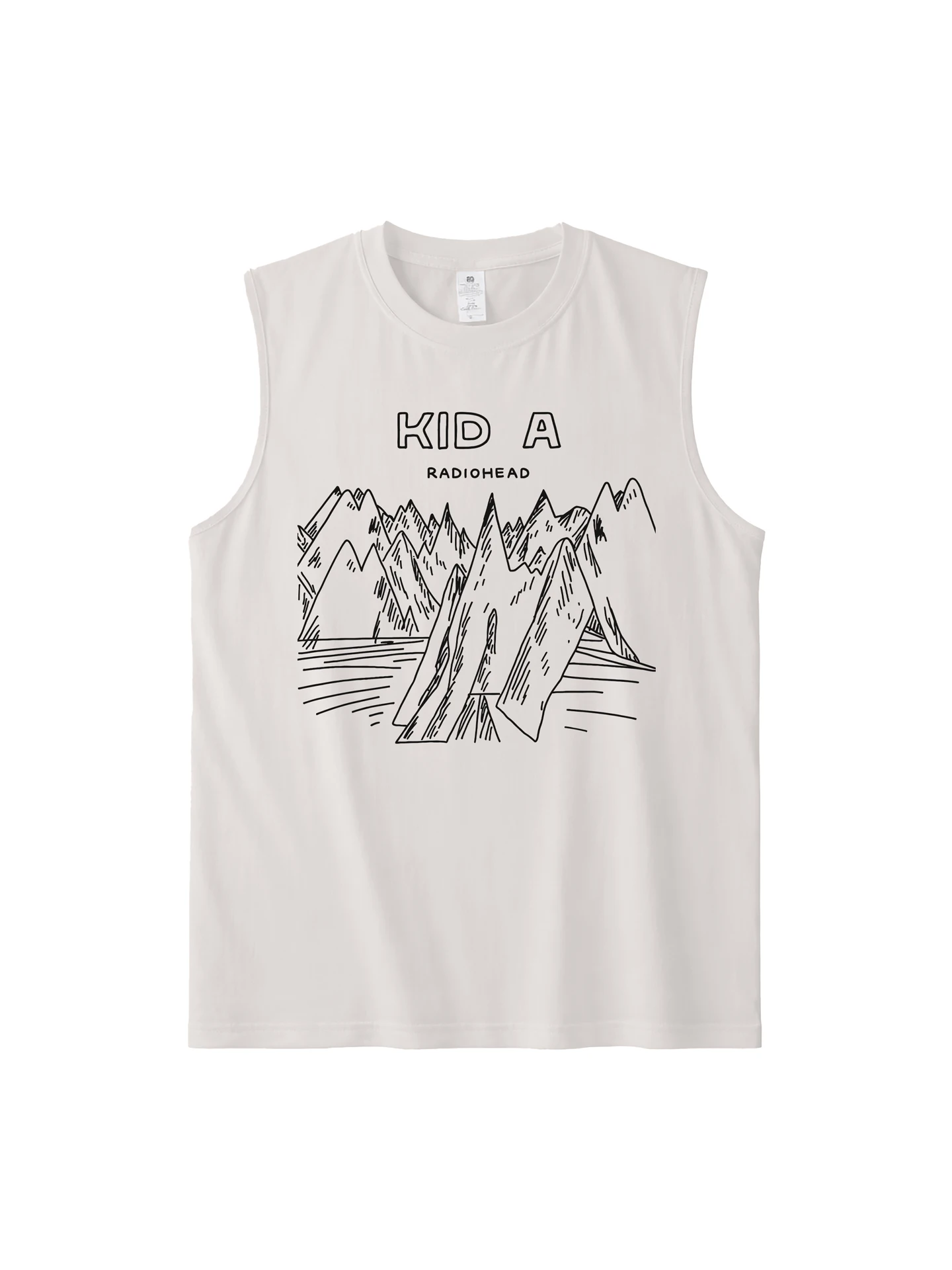 Radiohead Kid a Band American Casual Pure Cotton Rock Style Sleeveless Tank Top Youth Summer Fashion Printed Sweat Absorbent