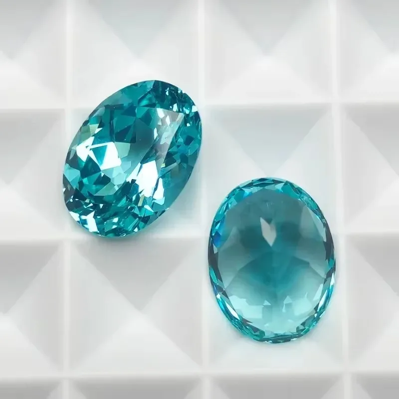 Par-TOP Lab Grown Paraiba Top Quality  Created Sapphire Oval Cut Gemstone for Diy Jewelry Making Materials Selectable AGL Certif