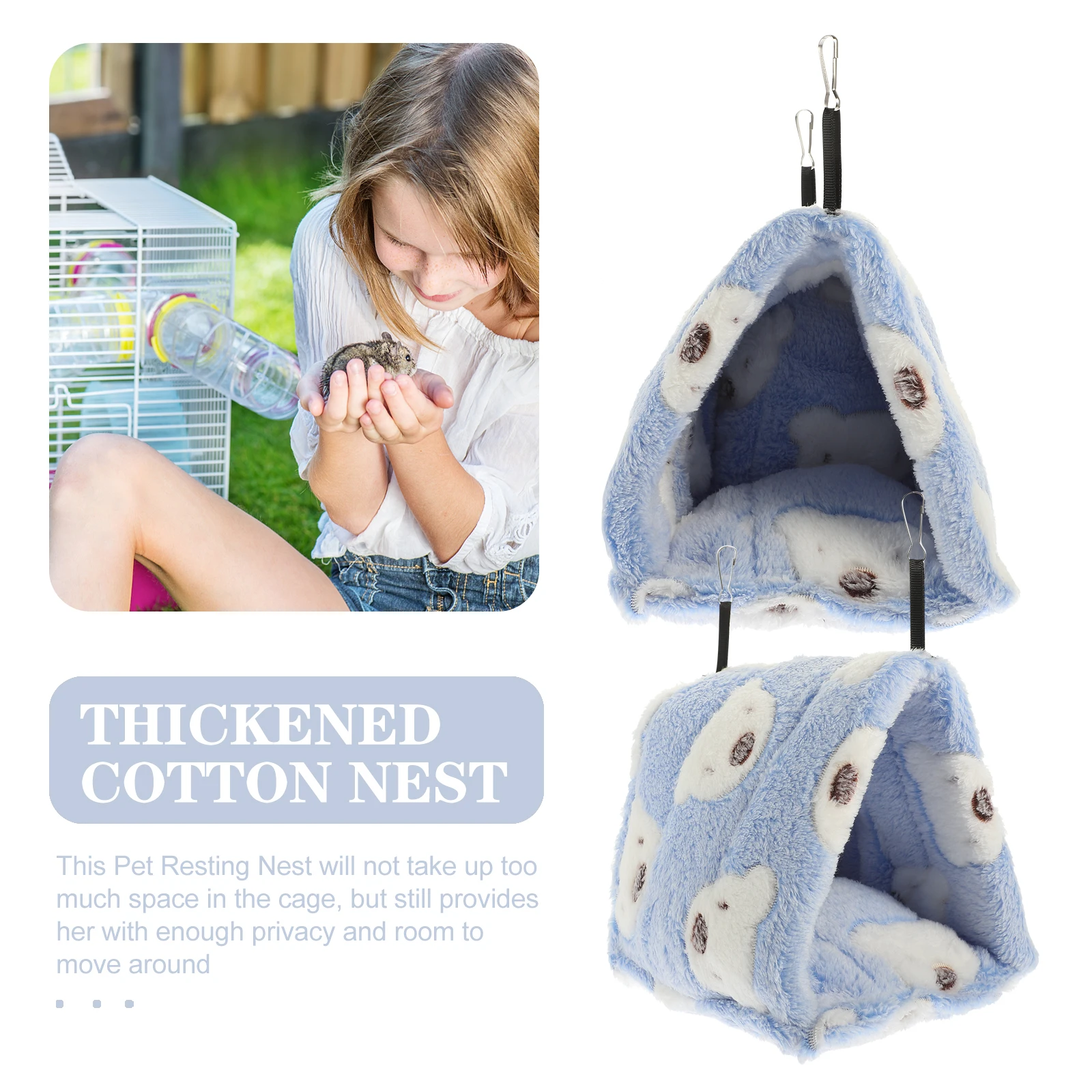 

Warm Pet Sleeping Durable Cozy Cotton For Hamster Bunny Squirrel Small Pets Winter Hamster Nest Bed Hideout House Warm Resting