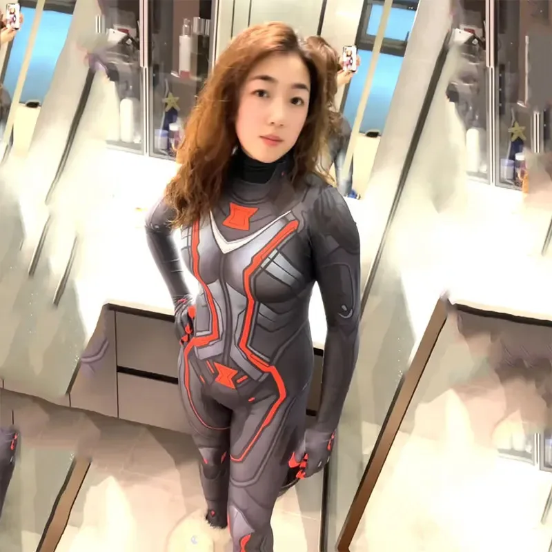 

Female Rivals Black Widow Cosplay Costumes Superhero Zentai Halloween Bodysuit Adults Party Jumpsuit