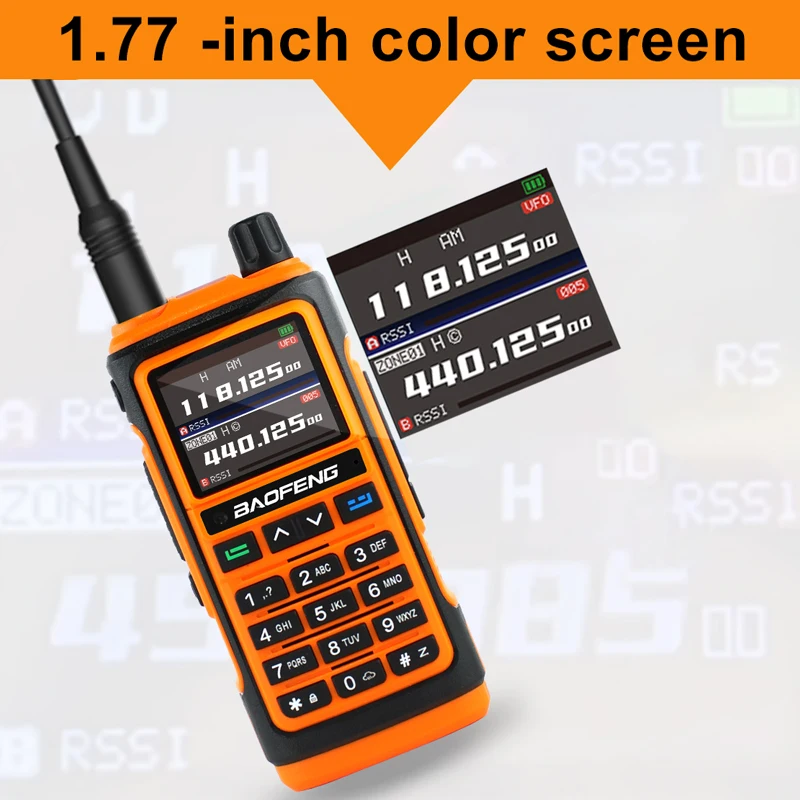 BaoFeng UV-17 Walkie Talkie Tri-Band Copy Frequency Original Powerful Hunting Type-c Charger Long Range Two Way Portable Radio