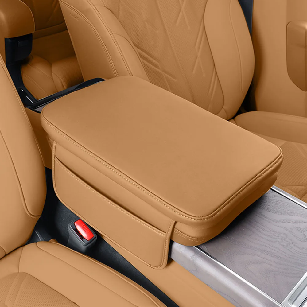 

Подлокотник для ZEEKR 9X 2025 2026, аксессуары для модификации автомобиля, оригинальный цвет, кожаная защитная накладка, мягкая поддержка