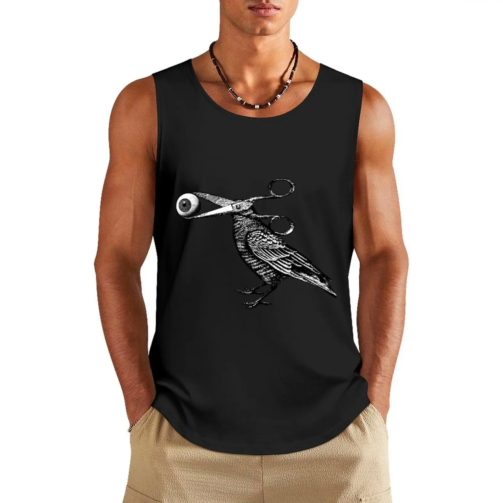 

Mystery & Magic Crow Tank Top gym shirt man Men's sports t-shirt man sexycostume