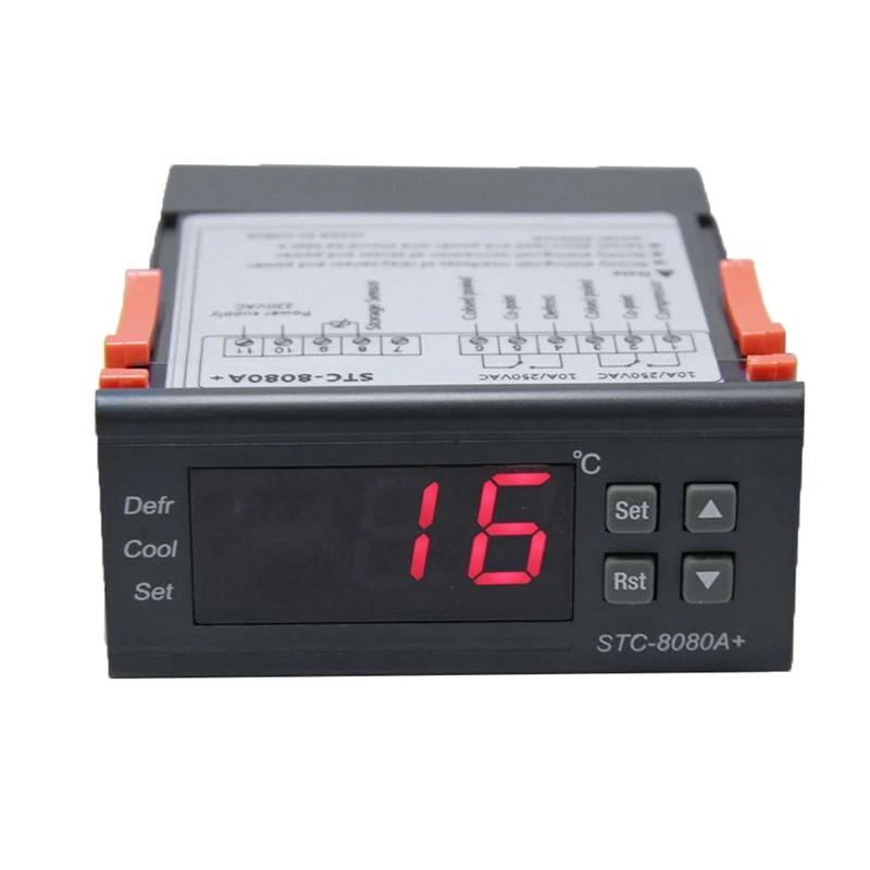 

Retail STC-8080A+ Refrigeration Automatic Timing Defrosting Intelligent Thermostat Alarm Function 220V