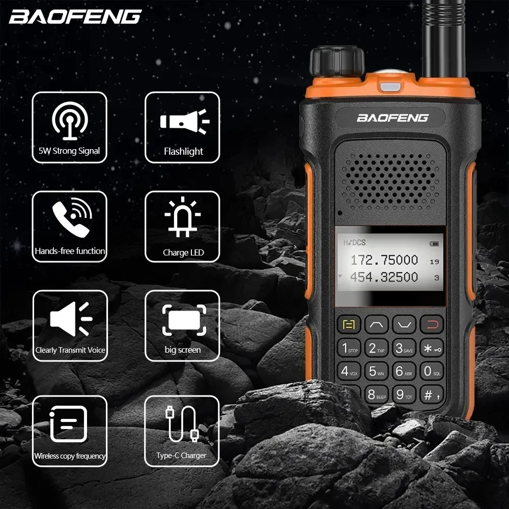 baofengUV10 camping walkman Wireless set long range radios walki communication radio ham Two-way transceiver hunting talkie ptt