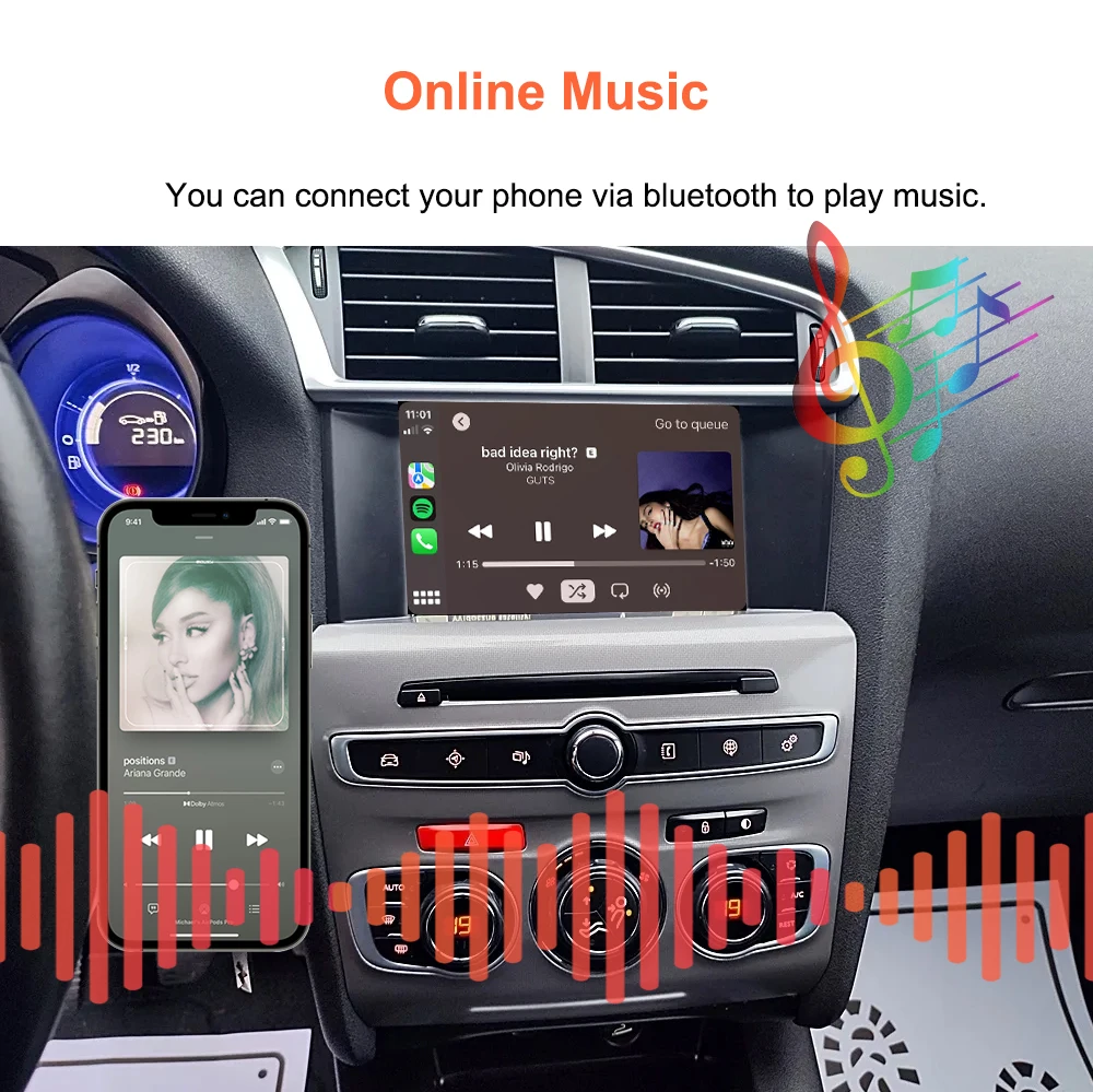 Bonroad Wireless Carplay Android Auto Interface For Peugeot Citroen SMEG MRN Picasso C4 C5 DS4 DS3 308 508 208 3008 Mirror Link – Detail 11