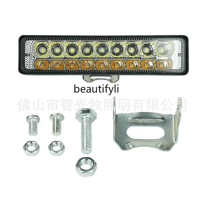 

S23 Car LED strip light, one word 36W work light tricycle modified external 18 bead car light 1076