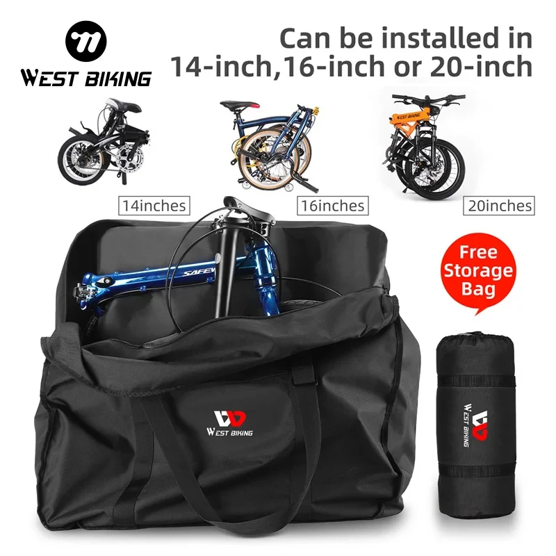 

WEST BIKING Folding Bicycle Loading Bag Portable Bike Storage Bag For Below 20 Inch Folding Bike PU Waterproof Storage Packet