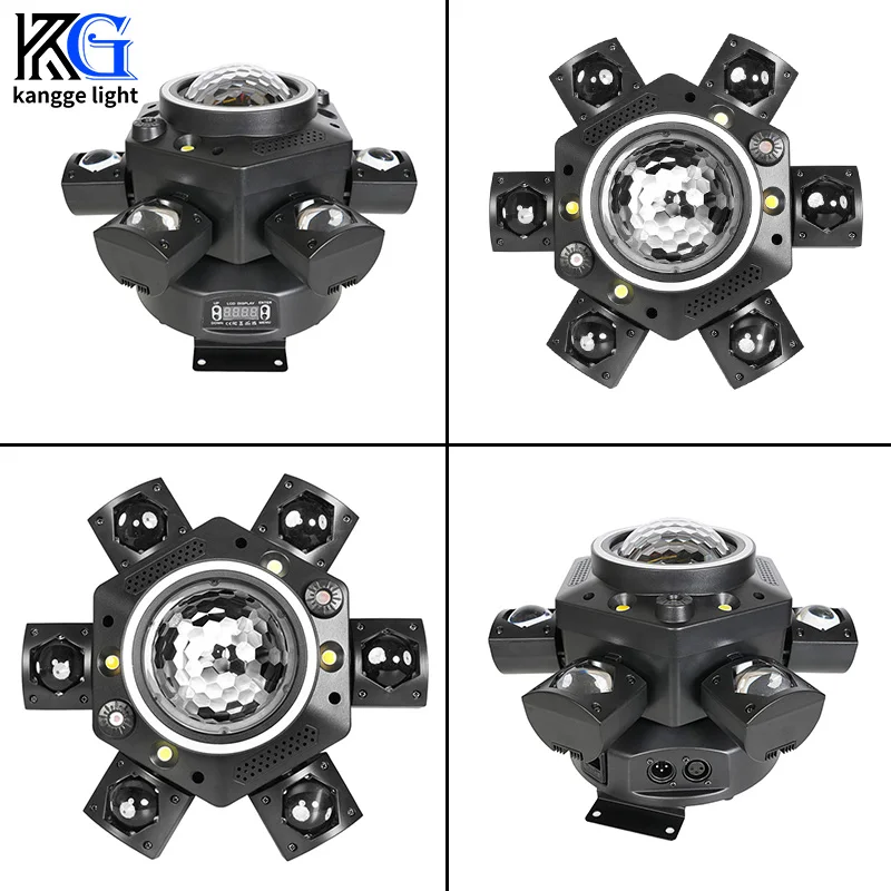 RGB 120W Bee Eyes LED Moving Beam Lights Dj Laser Disco Magic Ball Moving Head Light Remote DMX Beam Strobe Stage Light for Bar