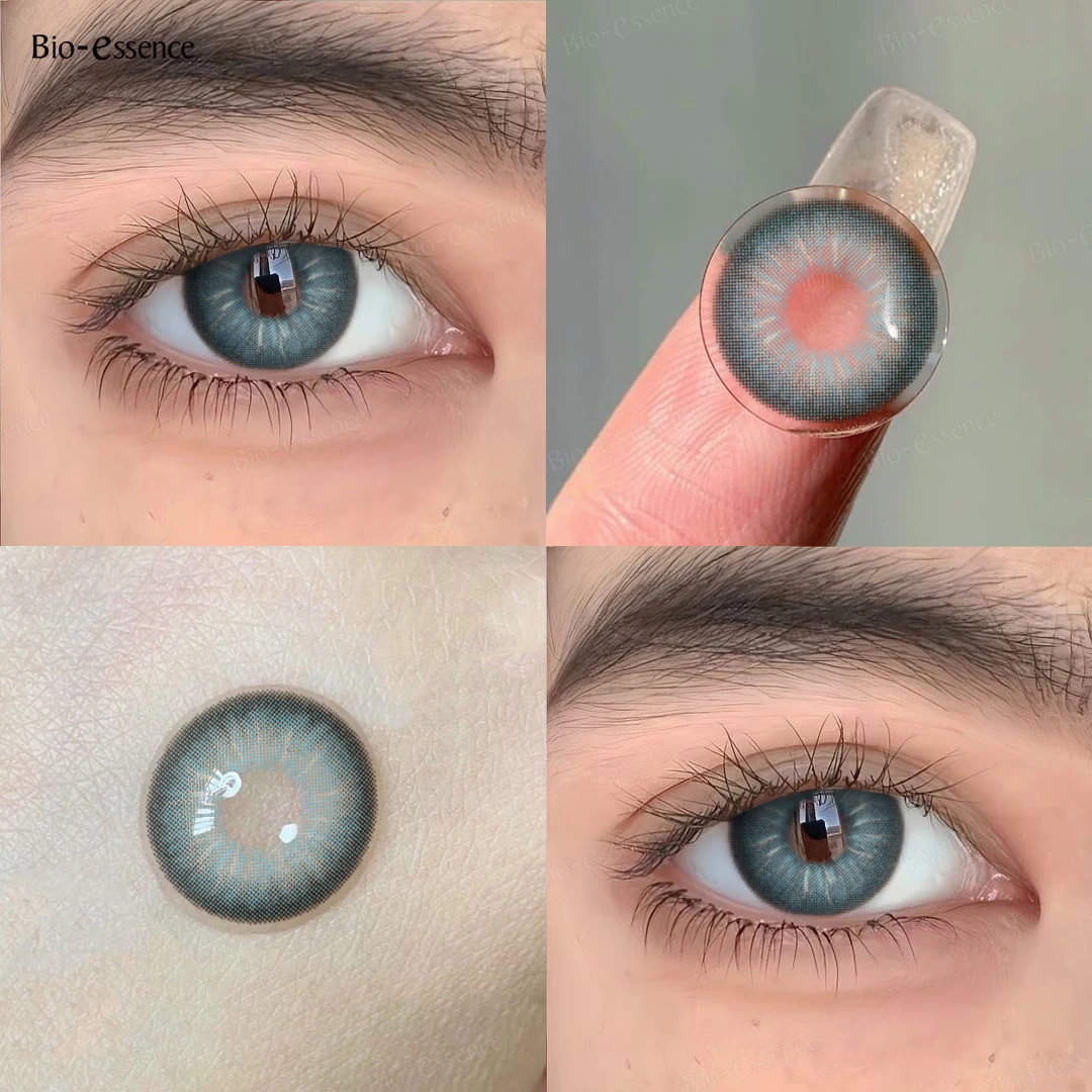 Bio-essense 2 Stück blaue Kontaktlinsen für Augen, natürliche farbige Kontaktlinsen mit blauen Augen, koreanische Kontaktlinsen, jährliche grüne Pupille – Detail 16