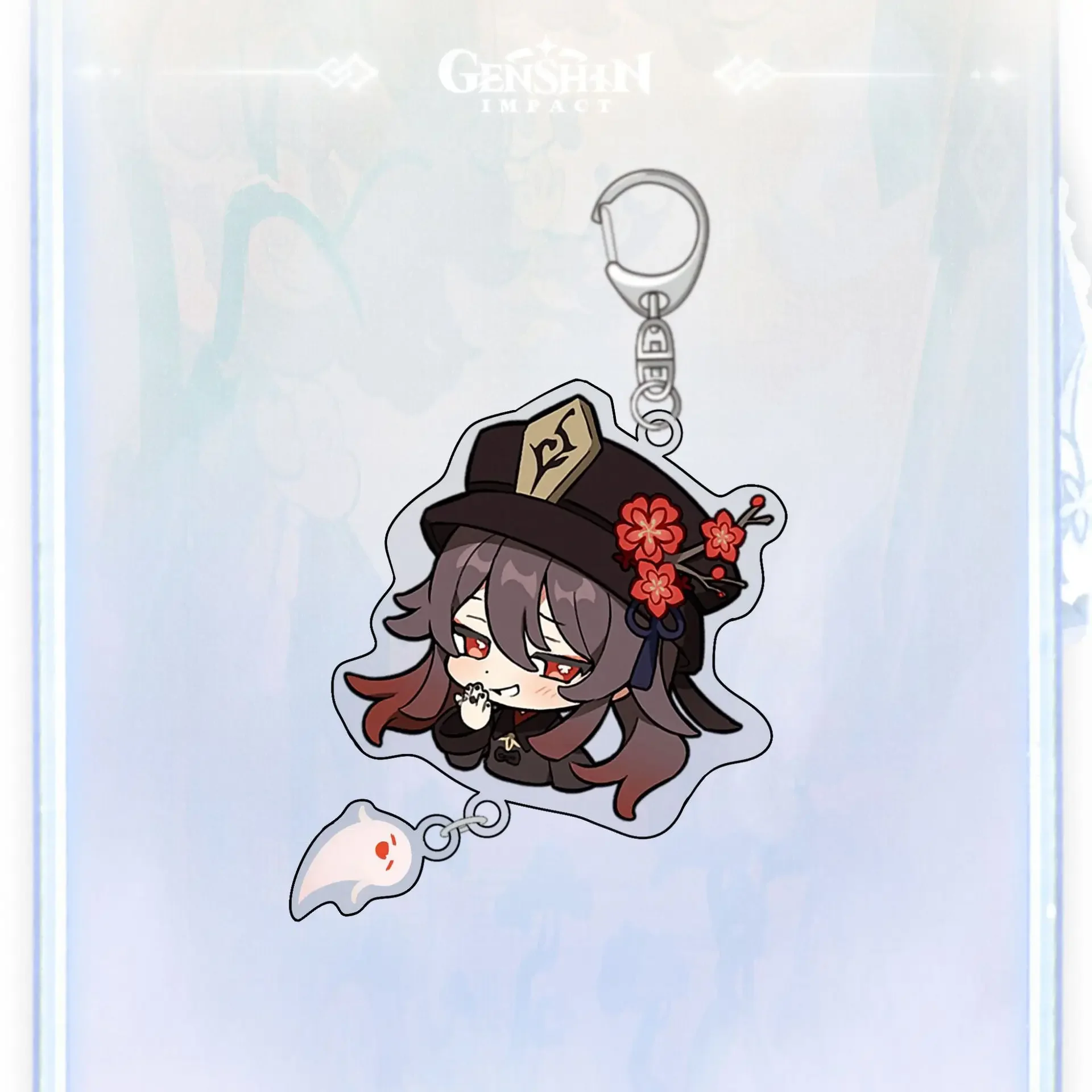 Genshin Impact Fantasy Figurines Key Chain Pendant Nahida Zhongli Tartaglia Acrylic Trappings Peripheral Products Kawaii Friend