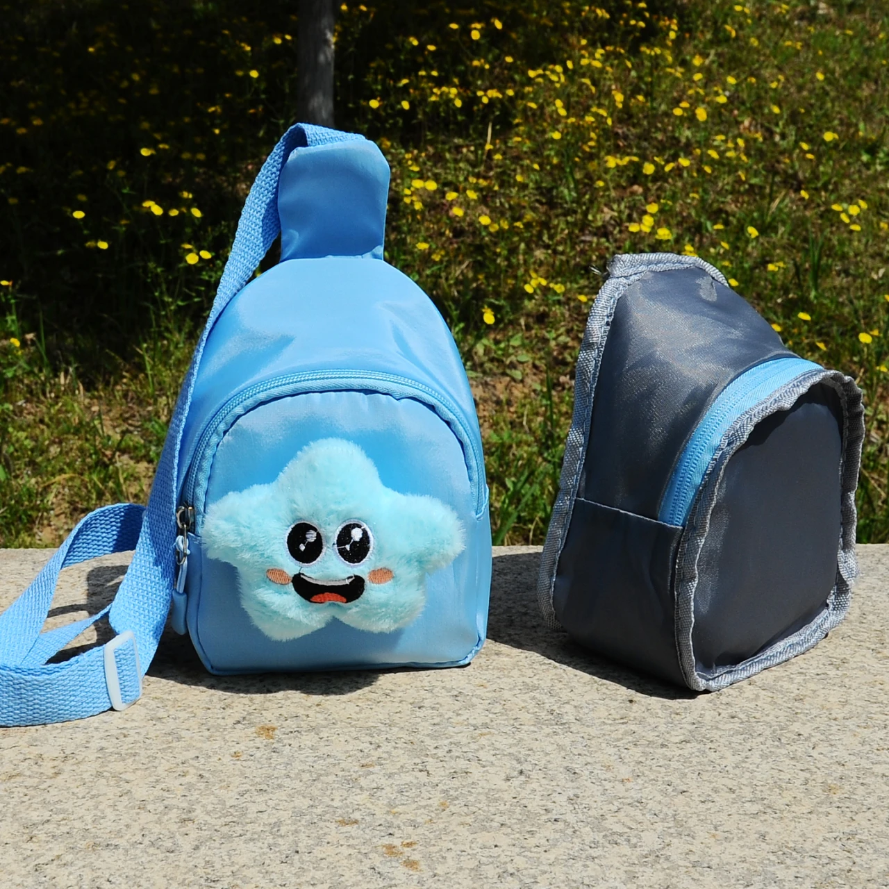Cute Kids Essential 2026 Spring New Versatile Plush Star Crossbody Bag Mini Chest Bag for Outdoor Activities & Daily Outings