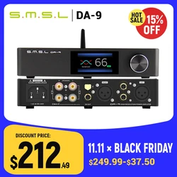 SMSL DA-9 고품질 전력 증폭기, 블루투스 5.0 Amp APT- X, DA9 지원, 원격 제어 SU-9, SH-9