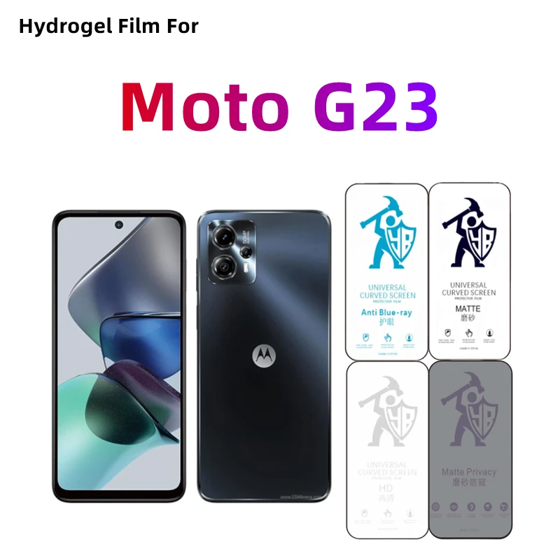 2 uds película de hidrogel mate para Moto G23 HD Protector de pantalla para Moto G23 cuidado de los ojos película protectora mate antiespía