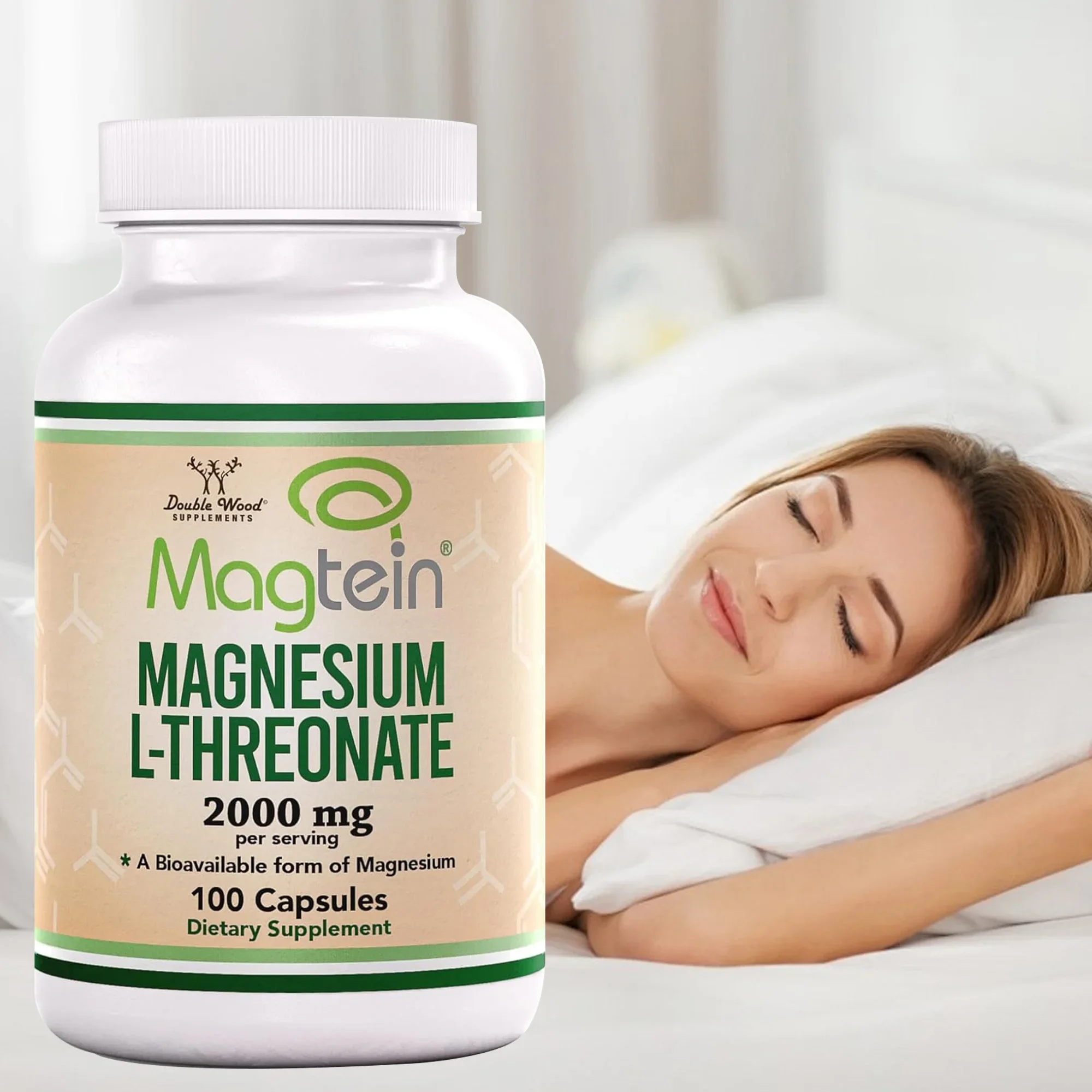 

Magnesium L Threonate 2000 Mg - Promotes Relaxation and Brain Health, Enhances Memory, Improves Sleep, and Improves Cognition