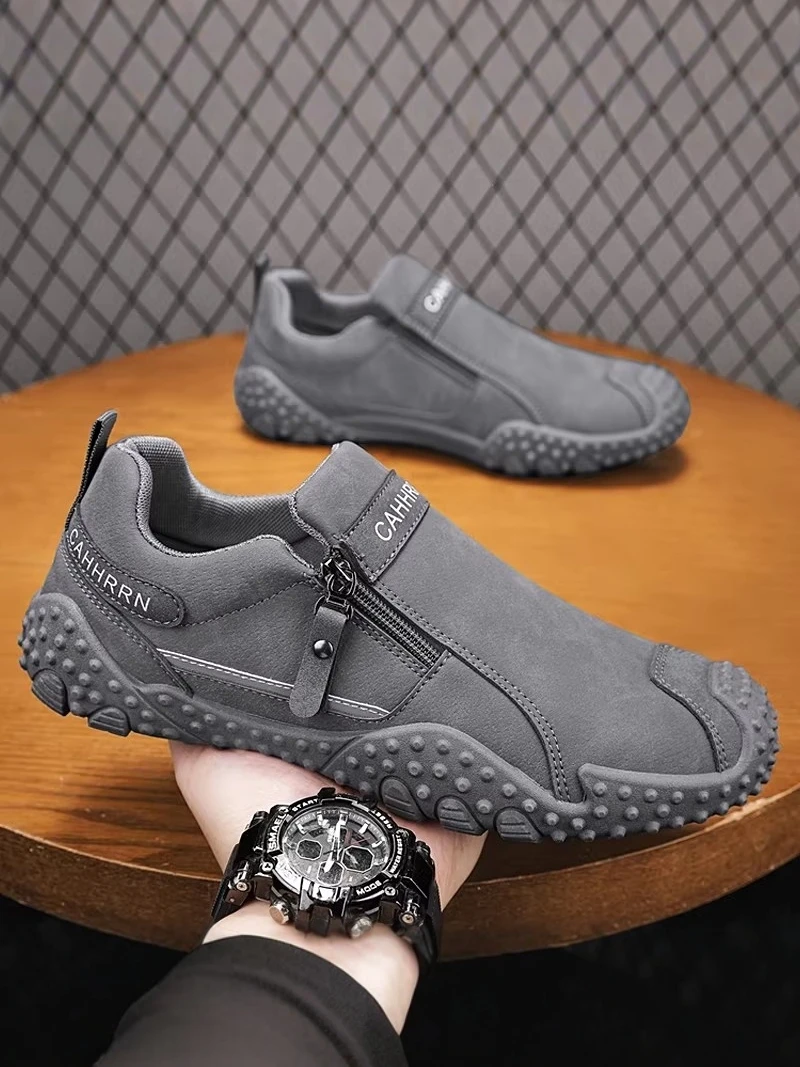 Men's Casual Work Shoes Lightweight Anti-slip Sports Board Shoes Mountain Climbing Outdoor Waterproof Leisure Long Stand Not ...