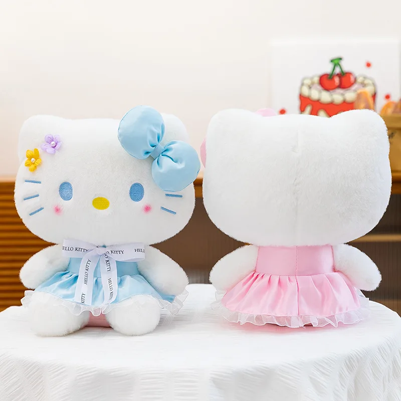 Sanrio Peluche Hello Kitty Bambola Grande Peluche per Bambini Compleanno Regalo di Natale Simpatico Kawaii Kitty Cat Peluche per Ragazze Bambola