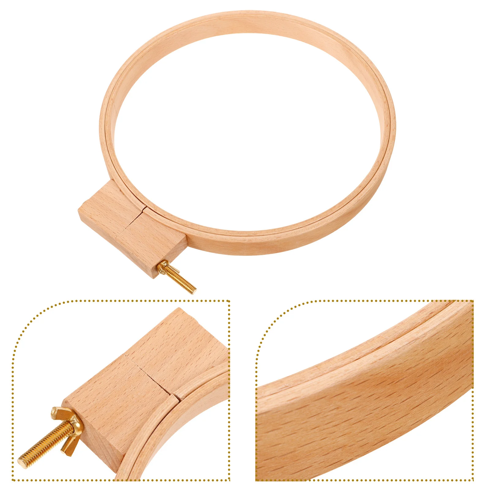

24cm Embroidery Hoop Wooden Cross Stitch Accessories Smooth Fixation for Beginners and Professionals Frame for Embroidery
