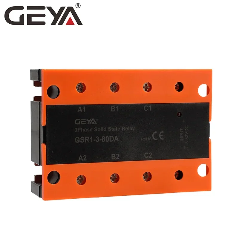 GEYA GSR1-3 Phase Solid State Relay DC to AC Three Phase SSR 10A 25A 40A 60A 80A 100A 120A 150A 200A